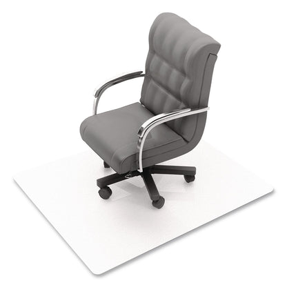 Floortex® Unomat Anti-Slip Polycarbonate Chair Mat for Hard Floors and Carpet Tiles, Rectangular, Straight Edges, 60" x 48", Clear (FLRNRCMFLPD0005)
