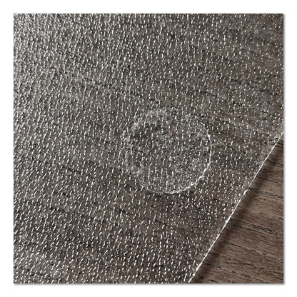 Floortex® Unomat Anti-Slip Polycarbonate Chair Mat for Hard Floors and Carpet Tiles, Rectangular, Straight Edges, 60" x 48", Clear (FLRNRCMFLPD0005)