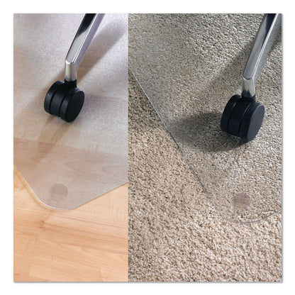 Floortex® Unomat Anti-Slip Polycarbonate Chair Mat for Hard Floors and Carpet Tiles, Rectangular, Straight Edges, 60" x 48", Clear (FLRNRCMFLPD0005)