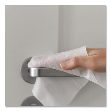 Carlisle WipesPlus Disinfecting Surface Wipes, 1-Ply, 7 x 8, Lemon, White, 80 Wipes/Refill Pack, 12 Packs/Carton (CFS37701)