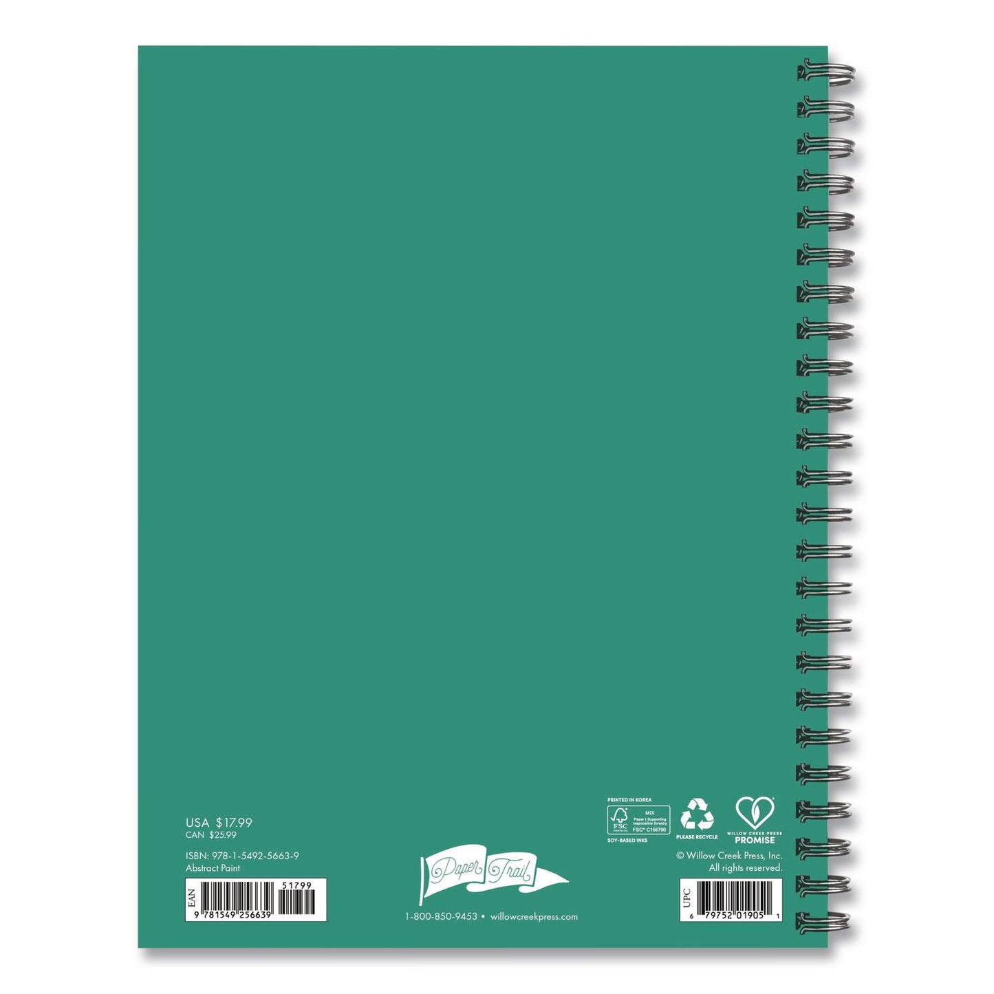 Willow Creek Press Abstract Art Weekly/Monthly Softcover Planner, 8.5 x 6.5, Multicolor Cover, 12-Month (Jan to Dec): 2026 (WPR56639)