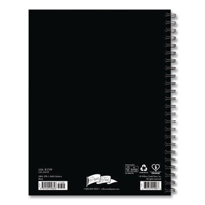 Willow Creek Press Black Weekly/Monthly Planner, 8.5 x 6.5, Black Cover, 12-Month (Jan to Dec): 2026 (WPR56646)