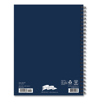 Willow Creek Press Bluesy Floral Weekly/Monthly Planner, 8.8 x 6.5, Blue Cover, 12-Month (Jan to Dec): 2026 (WPR56653)