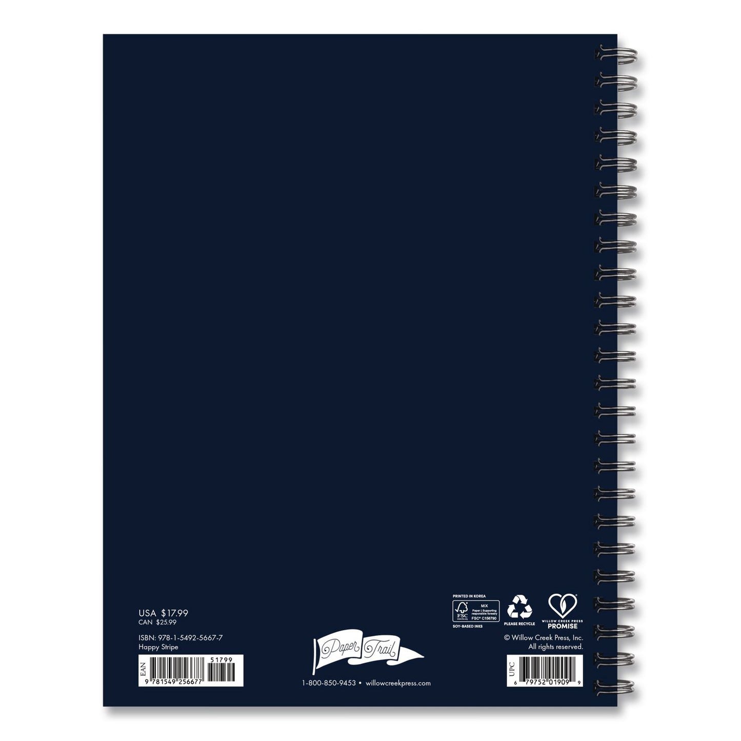Willow Creek Press Happy Stripe Weekly/Monthly Planner, 8.5 x 6,5, Multicolor Cover, 12-Month (Jan to Dec): 2026 (WPR56677)