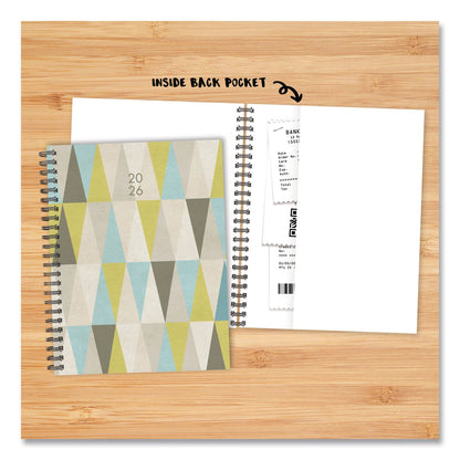 Willow Creek Press Geometric Gray Weekly/Monthly Planner, 8.5 x 6.5, Multicolor Cover, 12-Month (Jan to Dec): 2026 (WPR56660)