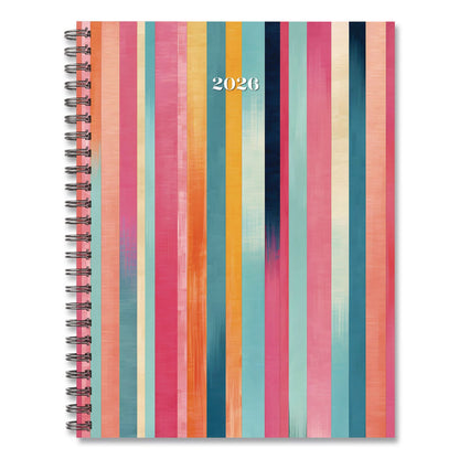 Willow Creek Press Happy Stripe Weekly/Monthly Planner, 8.5 x 6,5, Multicolor Cover, 12-Month (Jan to Dec): 2026 (WPR56677)