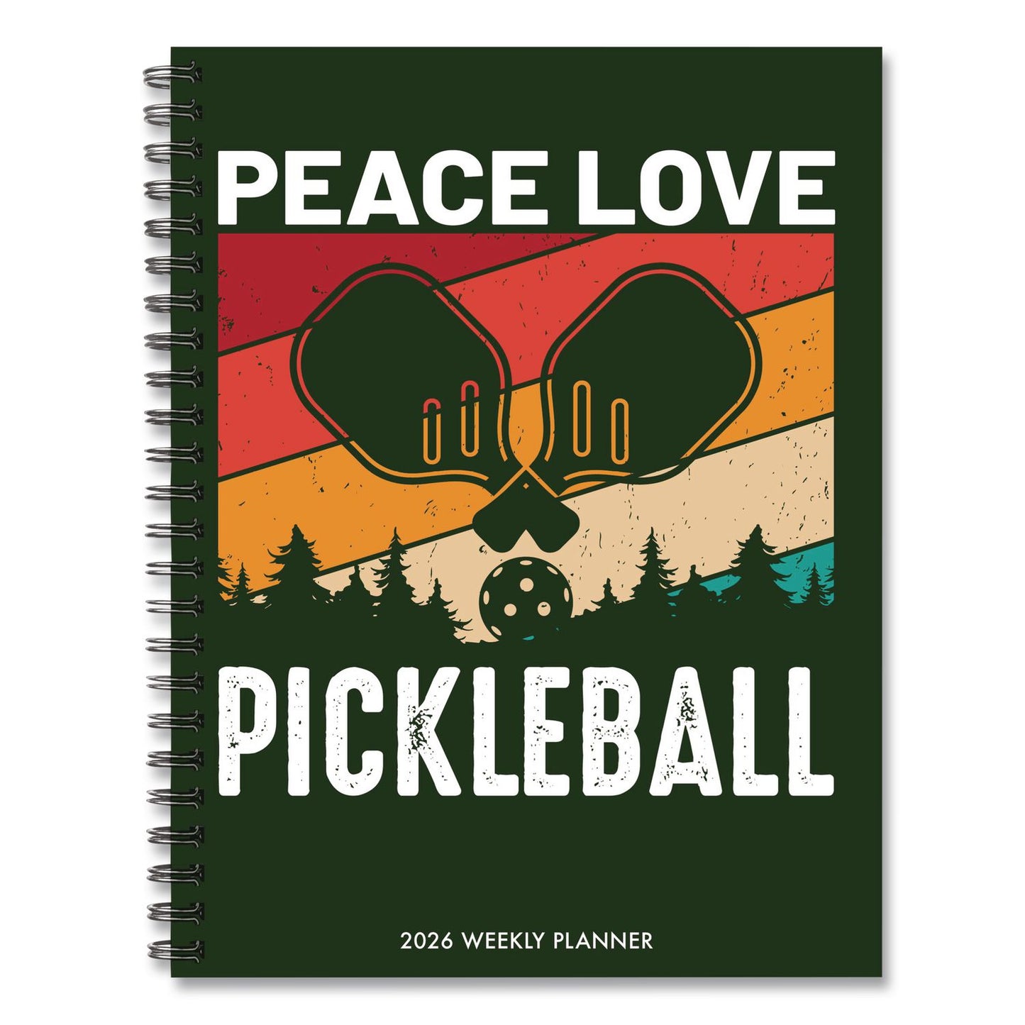 Willow Creek Press Pickleball Weekly/Monthly Planner, 8.5 x 6.5, Multicolor Cover, 12-Month (Jan to Dec): 2026 (WPR56684)