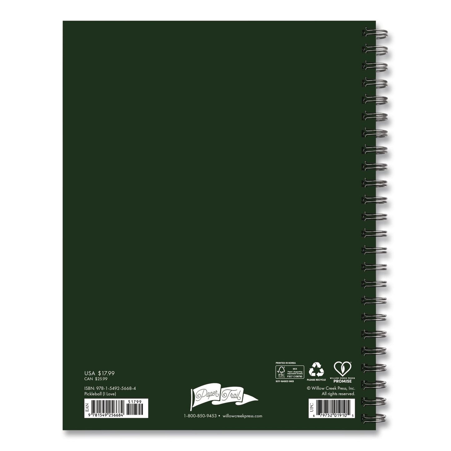 Willow Creek Press Pickleball Weekly/Monthly Planner, 8.5 x 6.5, Multicolor Cover, 12-Month (Jan to Dec): 2026 (WPR56684)