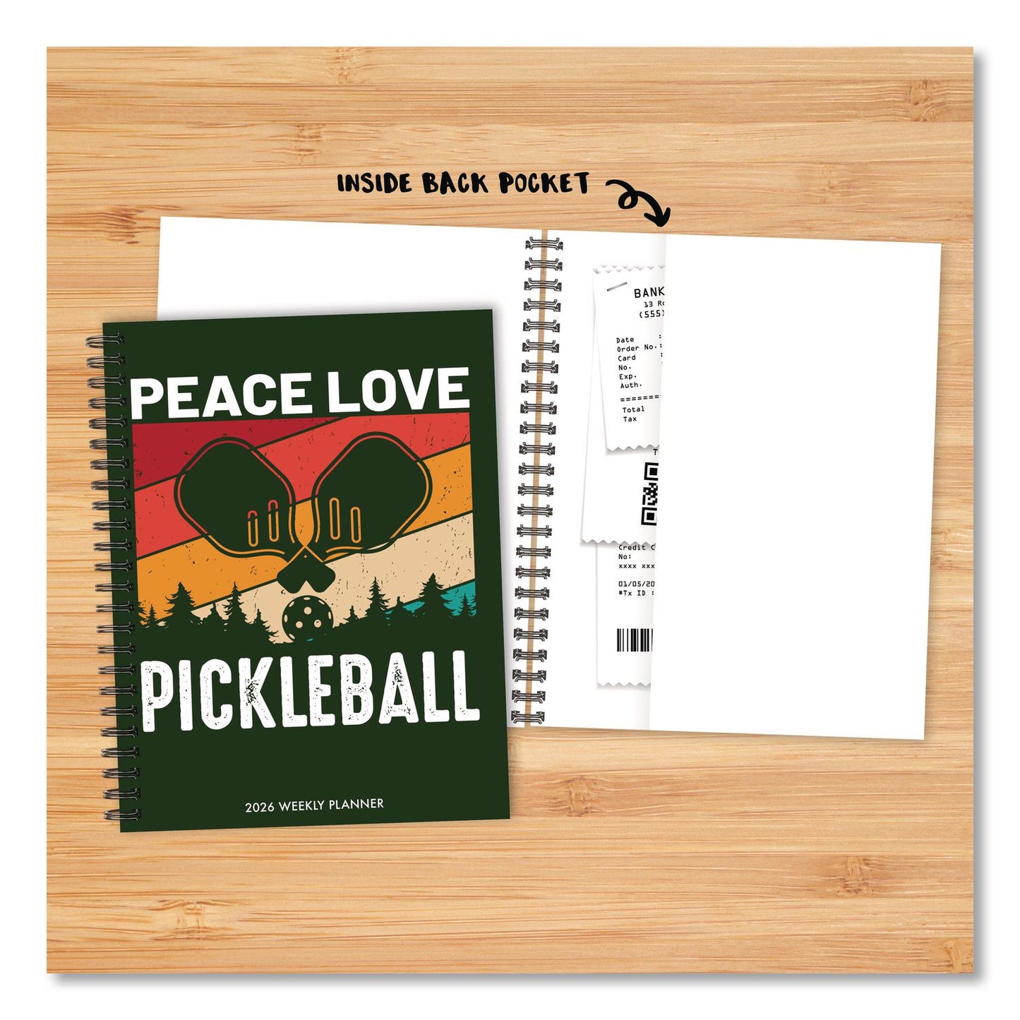 Willow Creek Press Pickleball Weekly/Monthly Planner, 8.5 x 6.5, Multicolor Cover, 12-Month (Jan to Dec): 2026 (WPR56684)