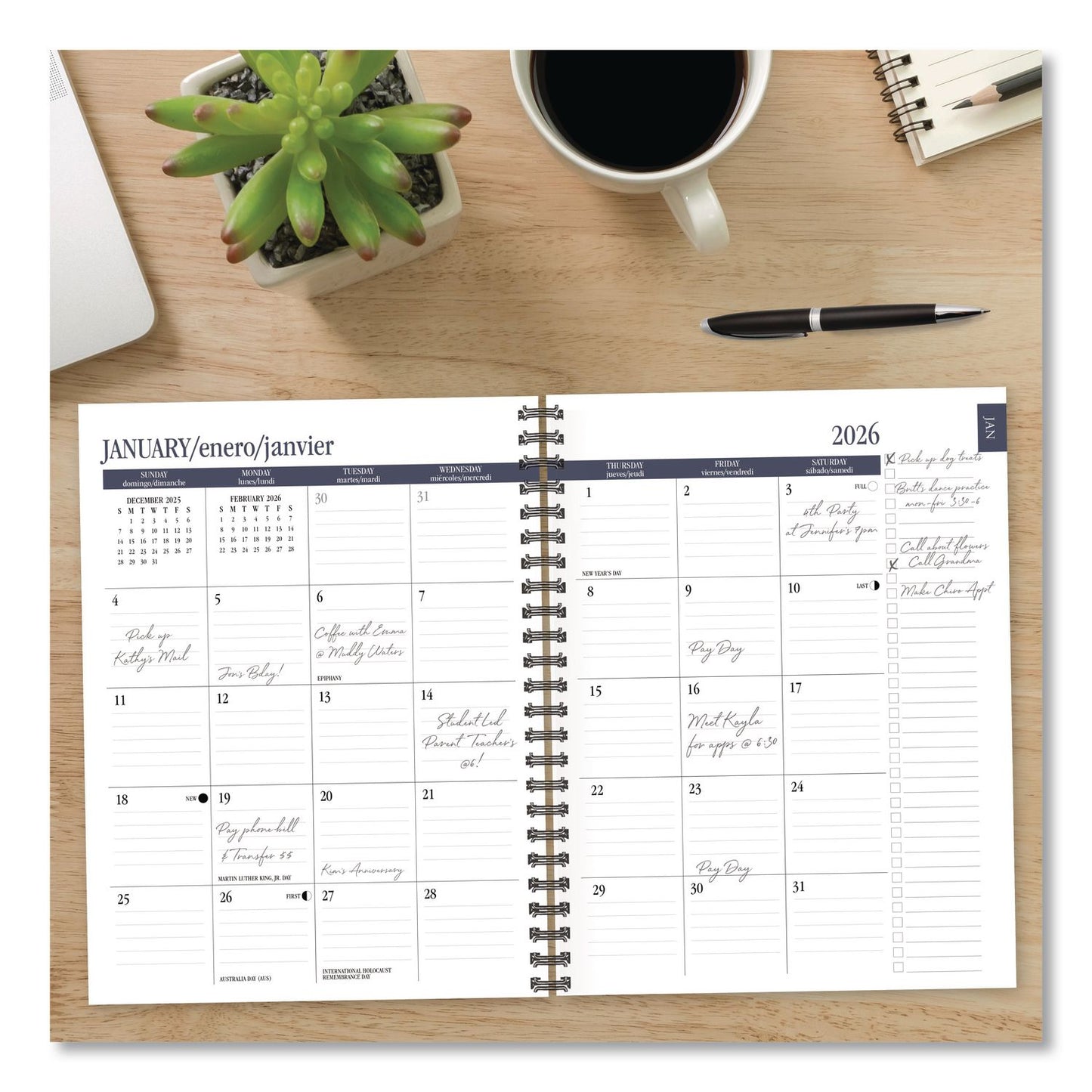 Willow Creek Press Pickleball Weekly/Monthly Planner, 8.5 x 6.5, Multicolor Cover, 12-Month (Jan to Dec): 2026 (WPR56684)