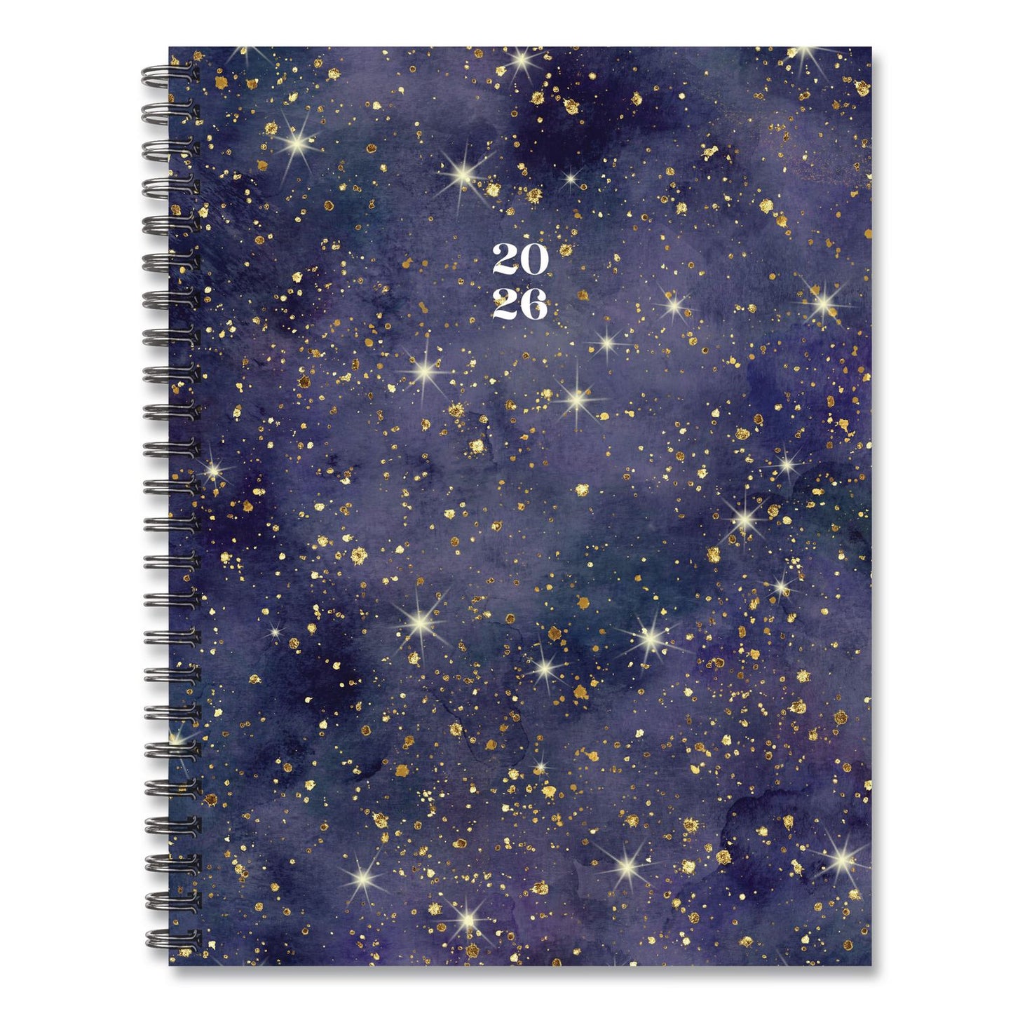 Willow Creek Press Starry Night Weekly/Monthly Planner, 8.5 x 6.5, Black/Gold Cover, 12-Month (Jan to Dec): 2026 (WPR56691)