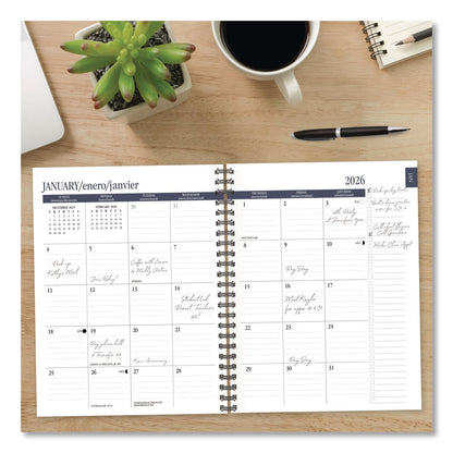 Willow Creek Press Starry Night Weekly/Monthly Planner, 8.5 x 6.5, Black/Gold Cover, 12-Month (Jan to Dec): 2026 (WPR56691)