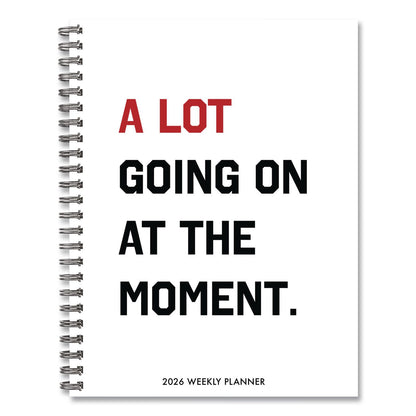 Willow Creek Press A Lot Going On Weekly/Monthly Planner, 8.5 x 6.5, White/Black/Red Cover, 12-Month (Jan to Dec): 2026 (WPR57513)