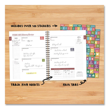 Willow Creek Press Ciao Bella Weekly/Monthly Planner, 8.5 x 6.5, Blue/Pink Cover, 12-Month (Jan to Dec): 2026 (WPR58497)