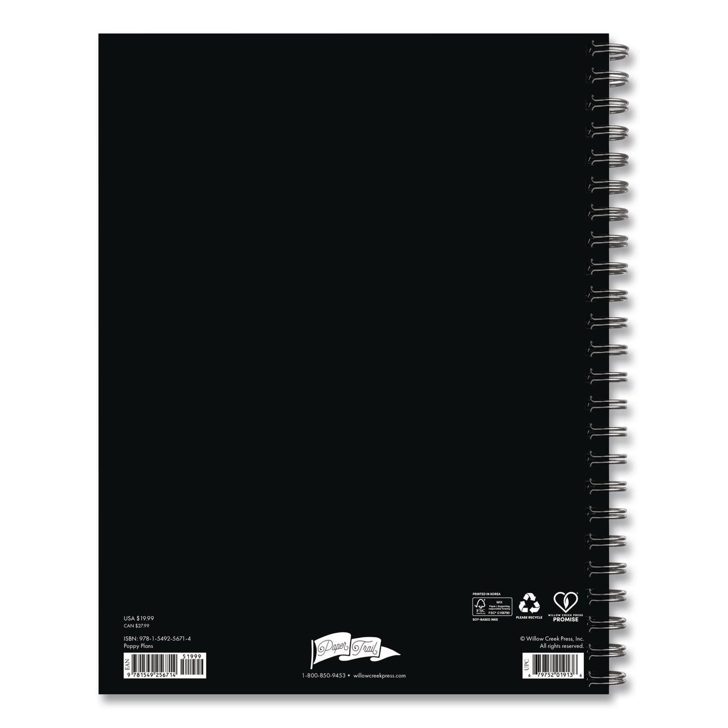 Willow Creek Press Poppy Plans Weekly/Monthly Planner, 11 x 8.5, Multicolor Cover, 12-Month (Jan to Dec): 2026 (WPR56714)