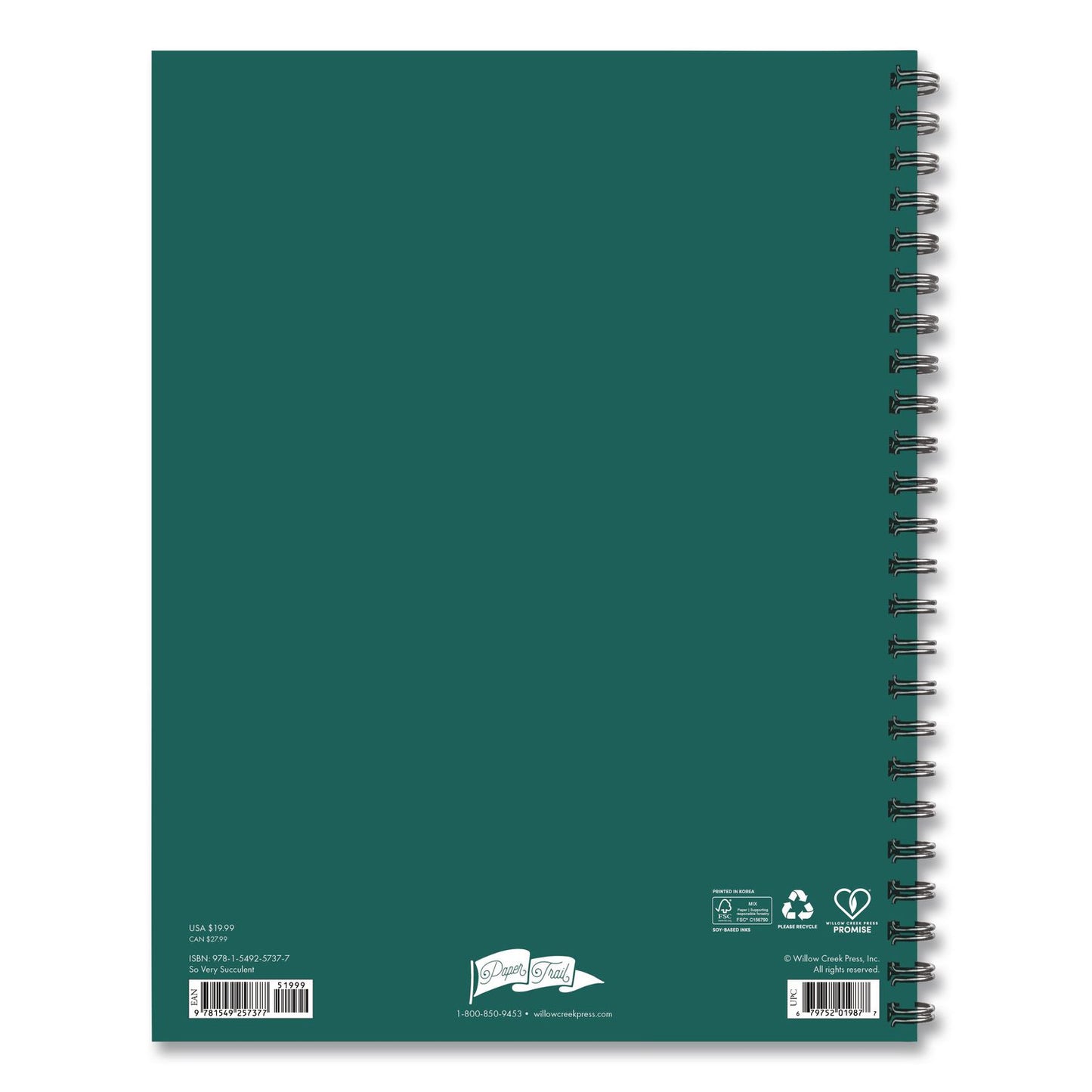 Willow Creek Press So Very Succulent Weekly/Monthly Planner, 11 x 8.5, Multicolor Cover, 12-Month (Jan to Dec): 2026 (WPR57377)