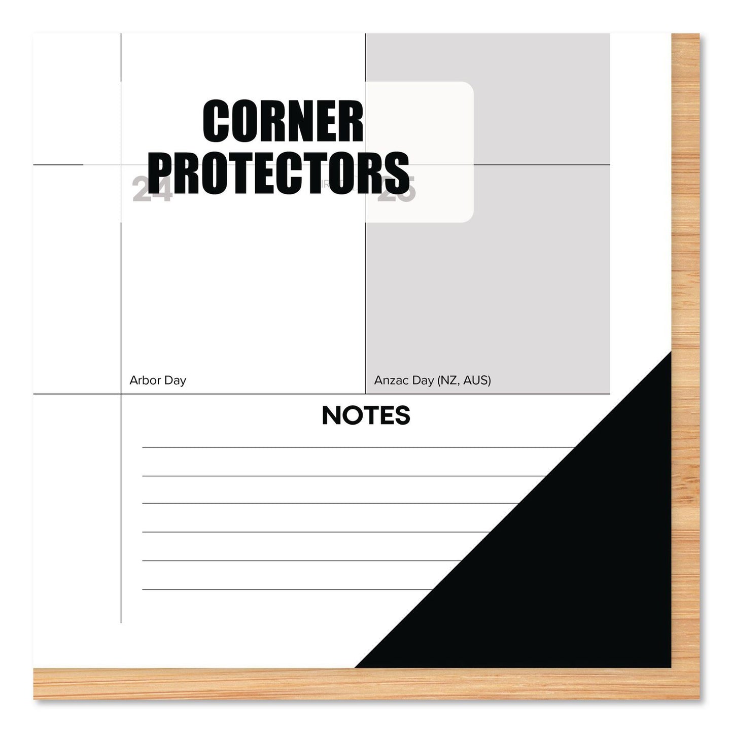 Willow Creek Press Basic Large Monthly Desk Pad Calendar, 22 x 17, White/Gray/Black Sheets, Black Headband/Corners, 12-Month (Jan to Dec) 2026 (WPR57209)