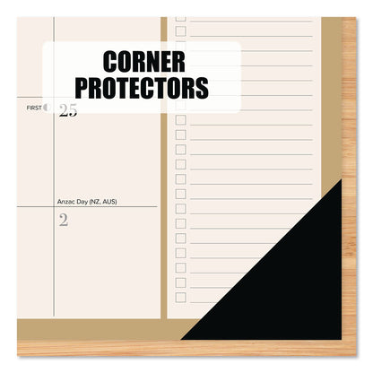 Willow Creek Press Modern Minimalist Large Monthly Desk Pad Calendar, 22x17, White/Teal Sheets, Black Headband/Corners, 12-Month (Jan-Dec) 2026 (WPR57230)