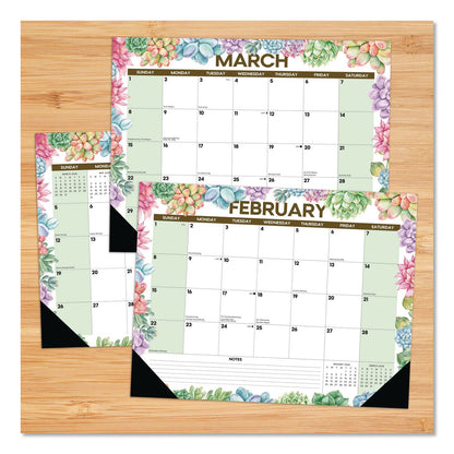 Willow Creek Press Succulents Large Monthly Desk Pad Calendar, 22 x 17, White/Multicolor Sheets, Black Headband/Corners, 12-Month (Jan-Dec) 2026 (WPR57285)