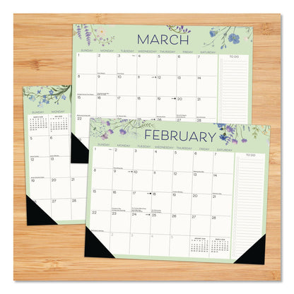 Willow Creek Press Wildflowers Large Monthly Desk Pad Calendar, 22 x 17, Multicolor Sheets, Black Headband/Corners, 12-Month (Jan to Dec) 2026 (WPR57308)