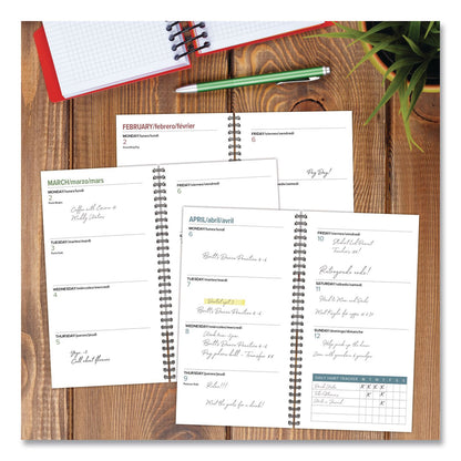Willow Creek Press Black Softcover Weekly/Monthly Spiral Planner. 6.5 x 3.5, Black Cover, 12-Month (Jan to Dec): 2026 (WPR57315)