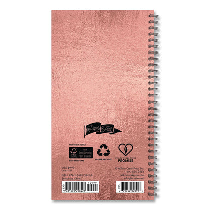 Willow Creek Press Everything is Fine (Trilingual) Weekly/Monthly Planner, 6.5 x 3.5, Rose Gold Cover, 12-Month (Jan to Dec): 2026 (WPR58428)