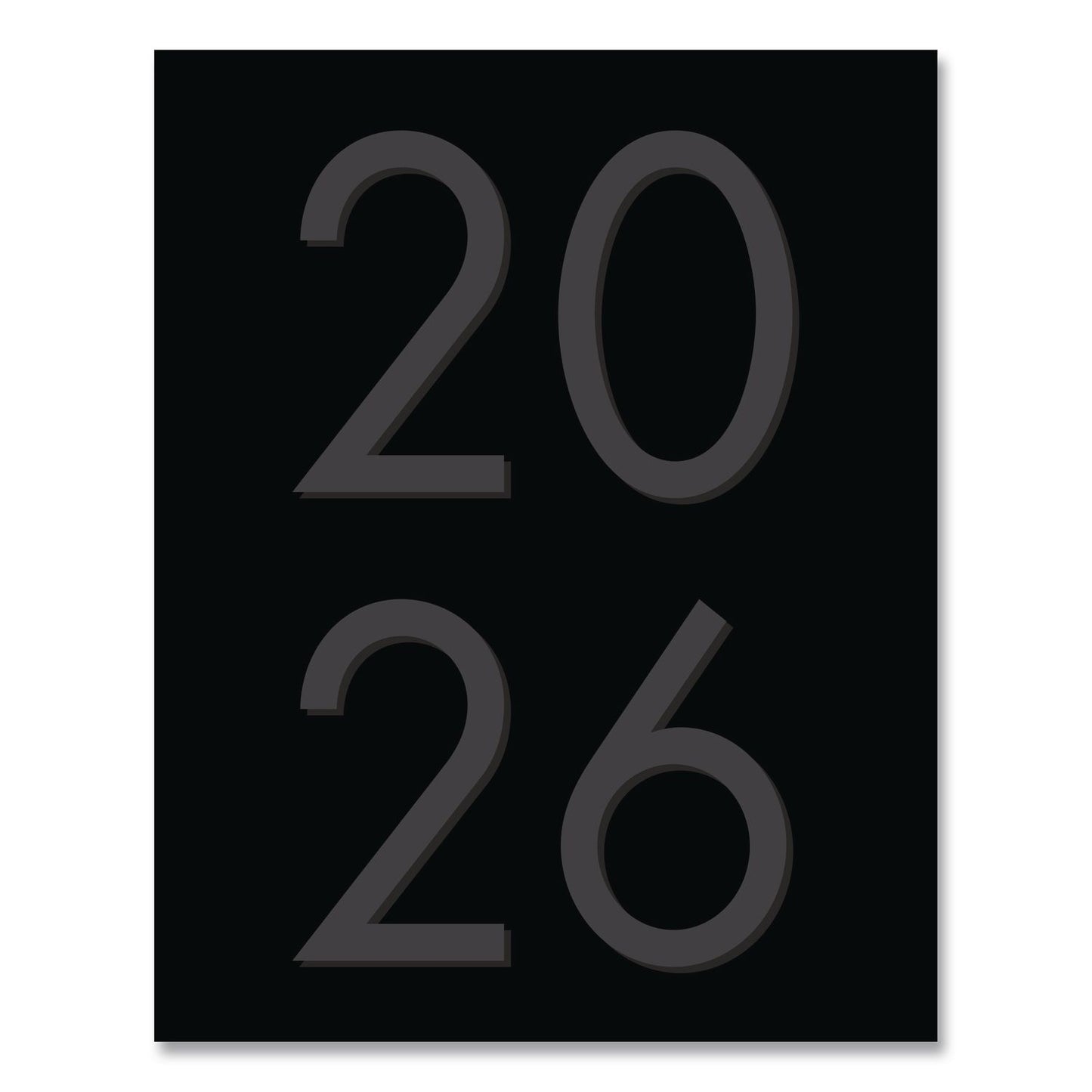 Willow Creek Press Basic Black Monthly Planner, 9.5 x 7.5, Black Cover, 12-Month (Jan to Dec): 2026 (WPR57032)