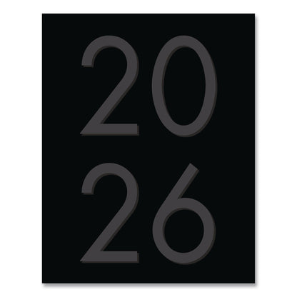Willow Creek Press Basic Black Monthly Planner, 9.5 x 7.5, Black Cover, 12-Month (Jan to Dec): 2026 (WPR57032)
