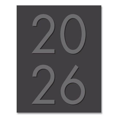 Willow Creek Press Charcoal Monthly Planner, 9.5 x 7.5, Charcoal Cover, 12-Month (Jan to Dec): 2026 (WPR57049)