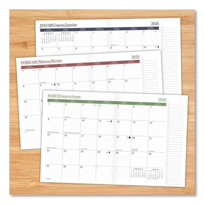 Willow Creek Press Charcoal Monthly Planner, 9.5 x 7.5, Charcoal Cover, 12-Month (Jan to Dec): 2026 (WPR57049)