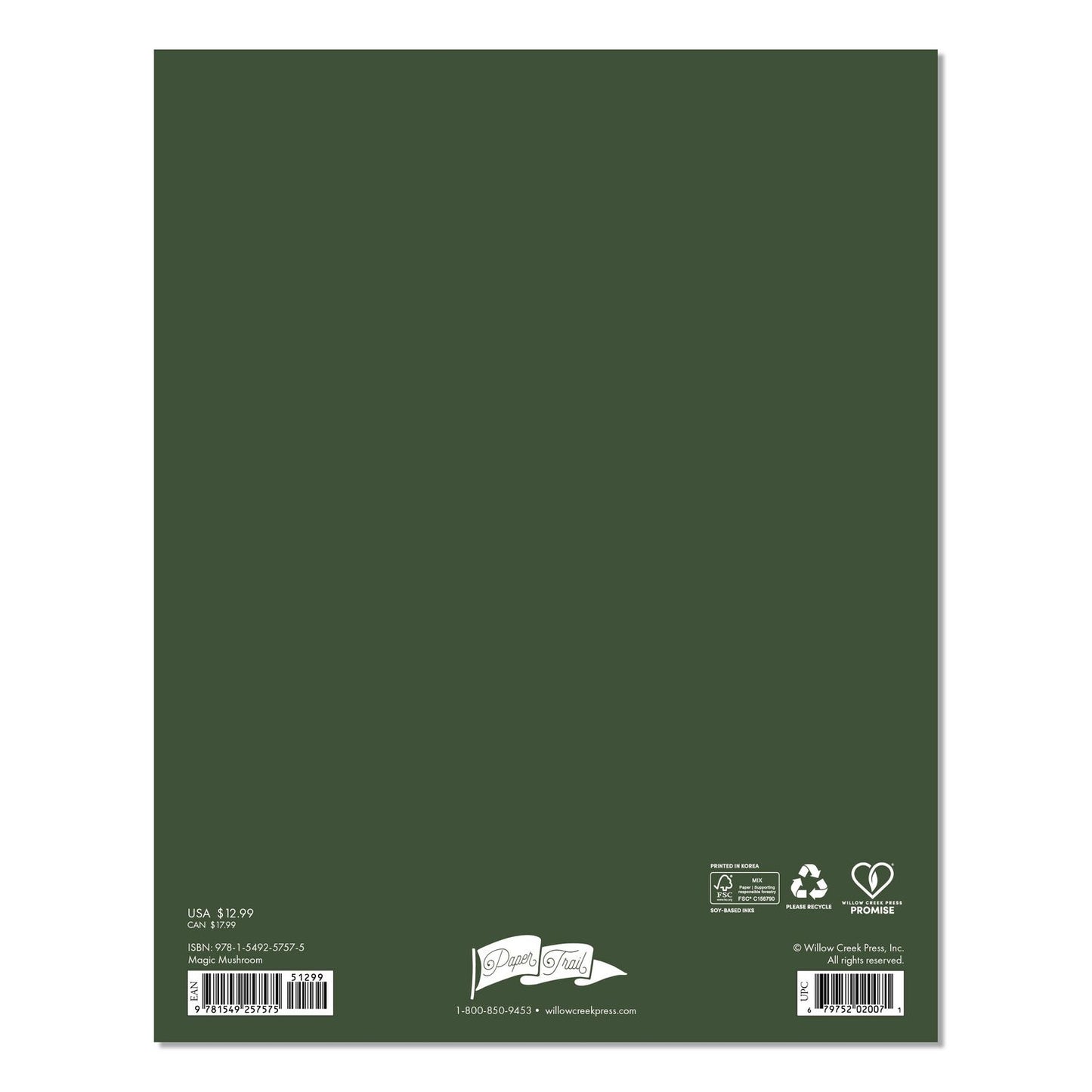Willow Creek Press Magic Mushroom Monthly Planner 7.5 x 9.5, Multicolor Cover, 12-Month (Jan to Dec): 2026 (WPR57575)