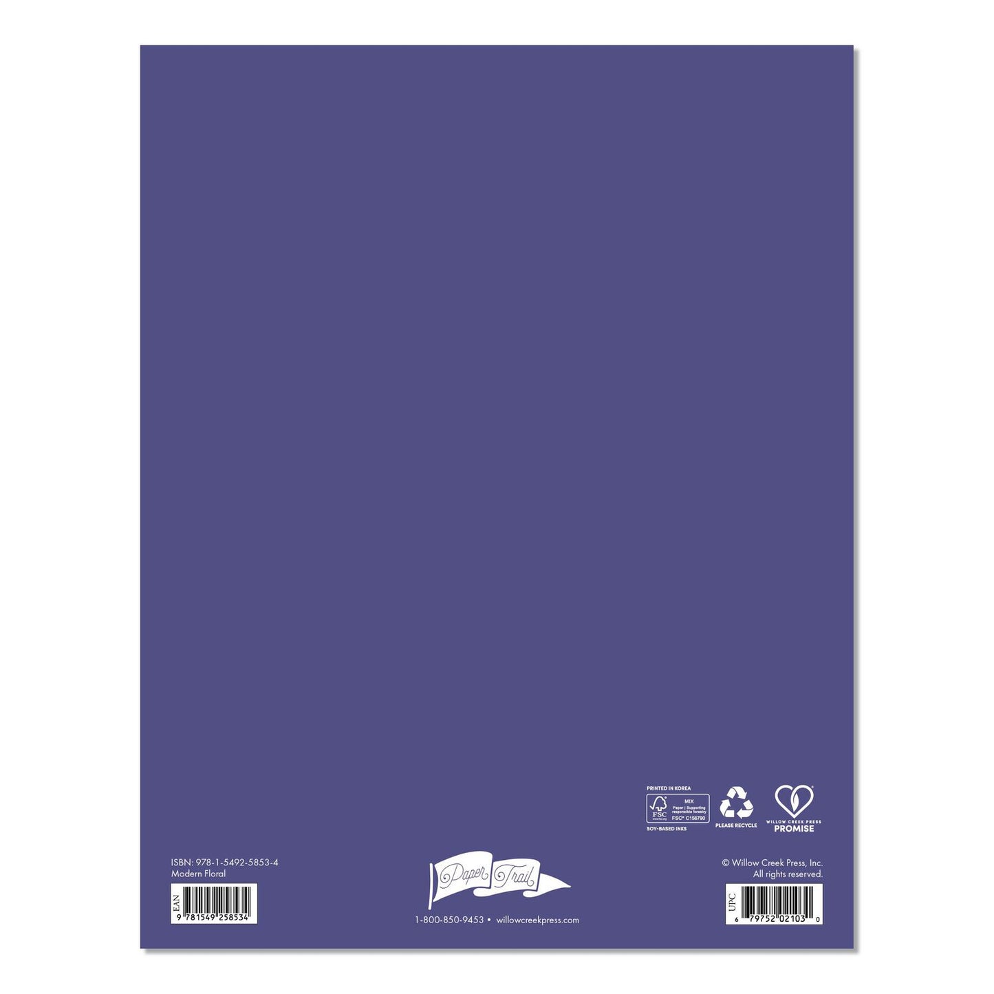 Willow Creek Press Modern Floral Monthly Planner, 9.5 x 7.5, Purple Cover, 12-Month (Jan to Dec): 2026 (WPR58534)