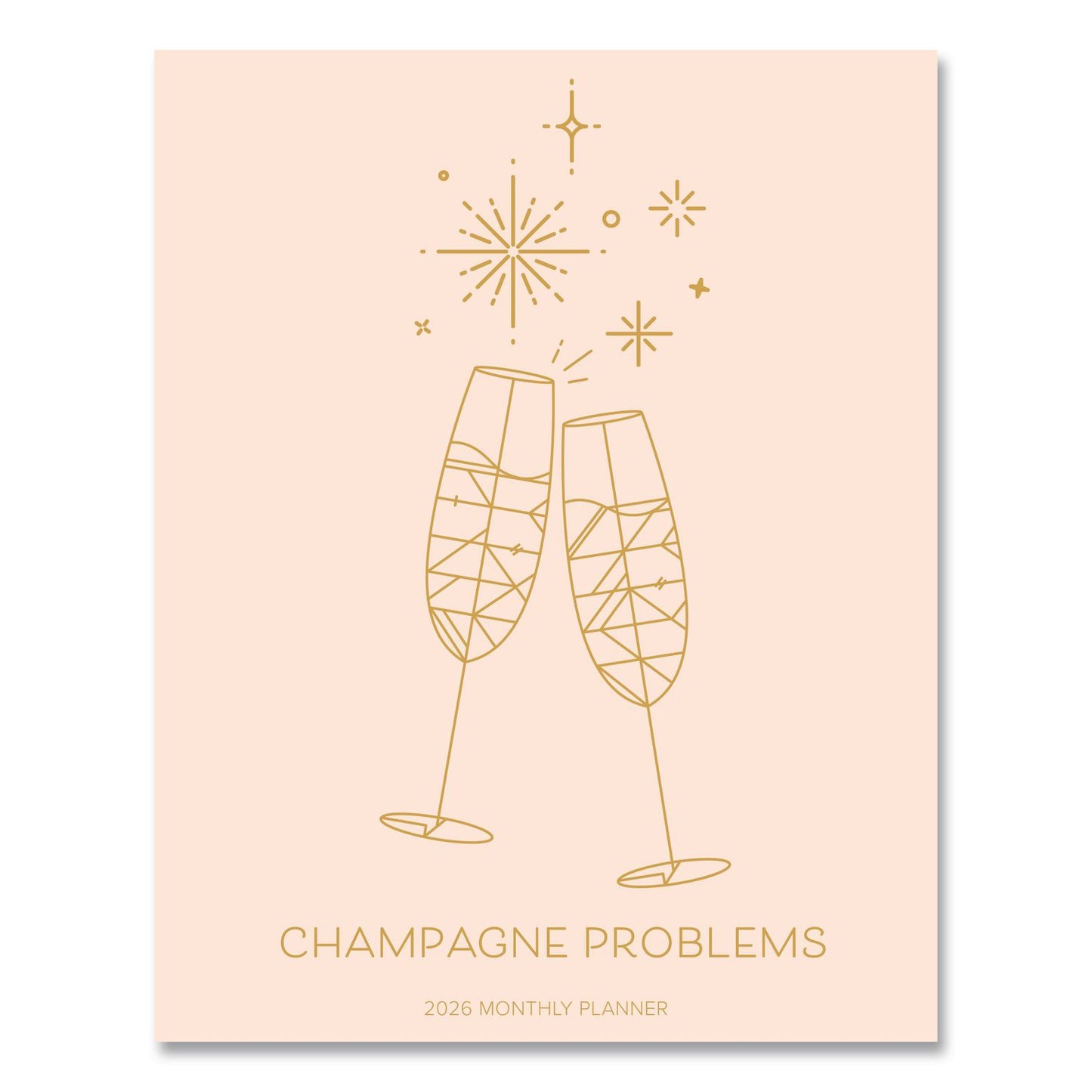 Willow Creek Press Problems Monthly Planner, 9.5 x 7.5, Champagne Cover, 12-Month (Jan to Dec): 2026 (WPR58541)