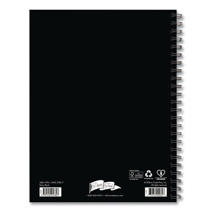 Willow Creek Press Basic Black Weekly/Monthly Planner, 8.5 x 6.5 Black Cover, 12-Month (Jan to Dec): 2026 (WPR57827)