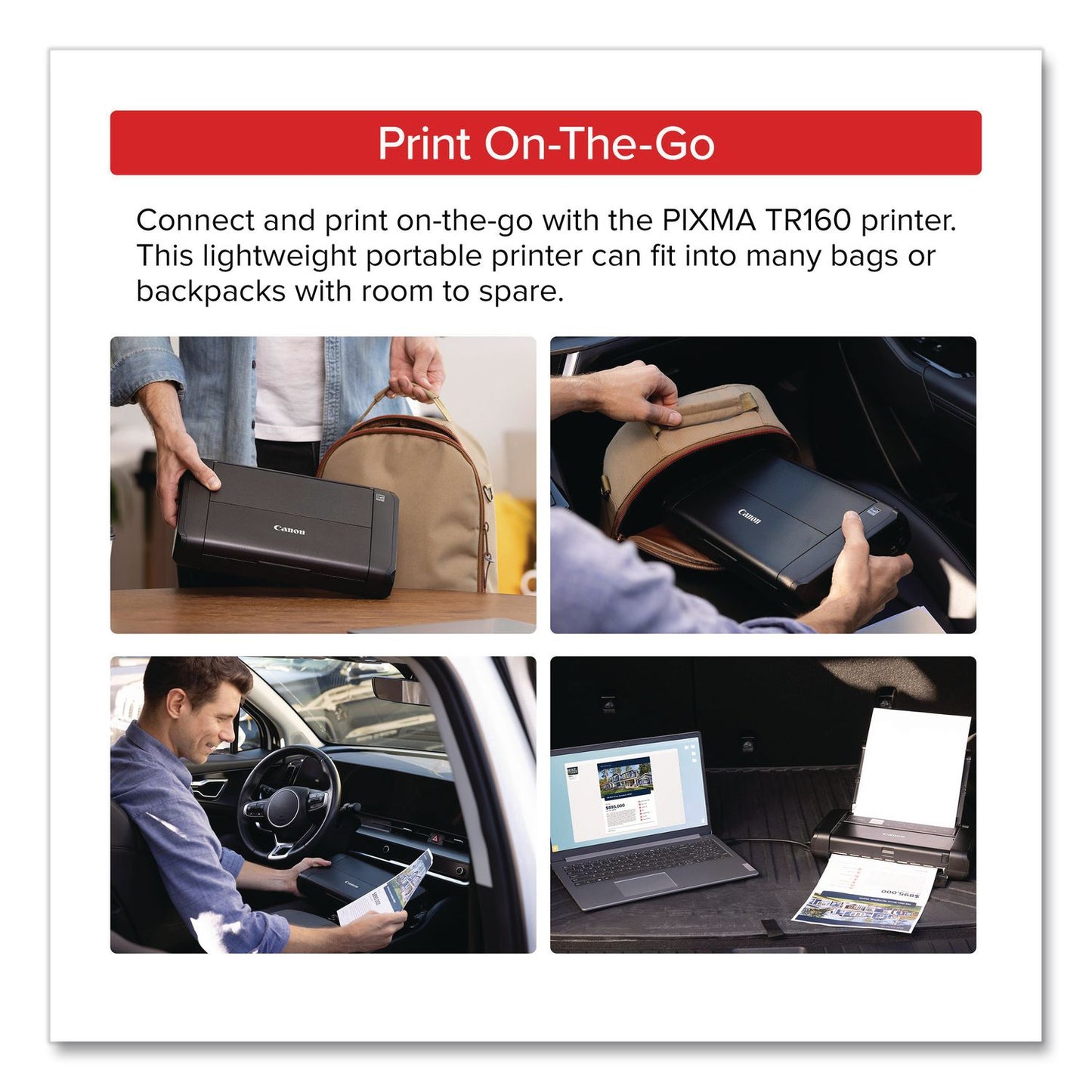 Canon® PIXMA TR160 Wireless Inkjet Printer (CNM7069C002)