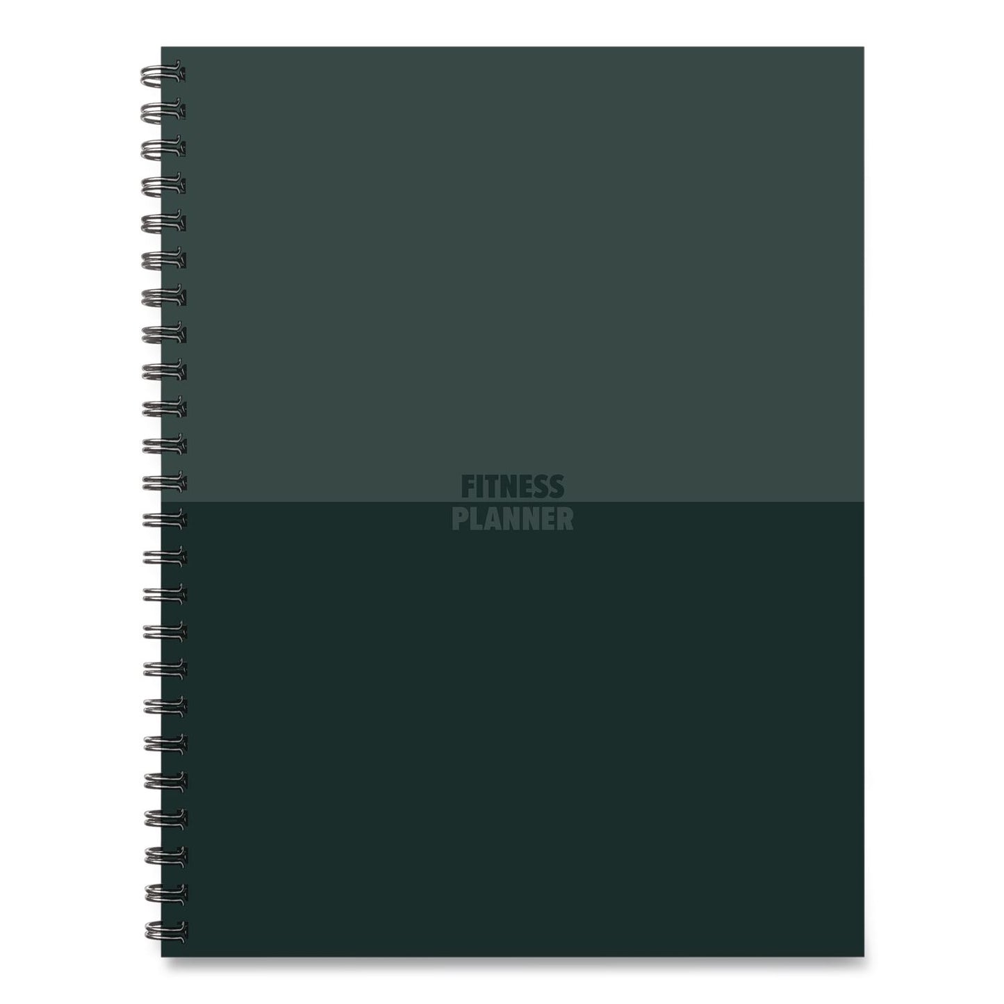 Willow Creek Press Fitness Undated Monthly Planner, 11 x 8.5, Black/Gray Cover, 12-Month, Undated (WPR40331)