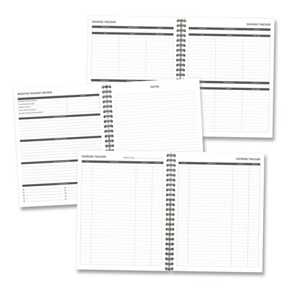 Willow Creek Press Budget Monthly Planner, 11 x 8.5, Black Cover, 12-Month, Undated (WPR40324)