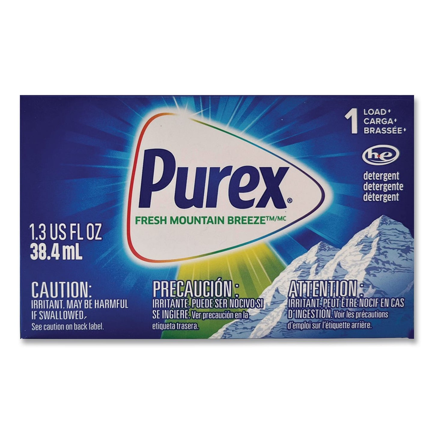 Purex® Coin Vending Liquid Laundry Detergent, Fresh Mountain Breeze, 1.3 oz Vend Box, 100/Carton (VEN2979551)