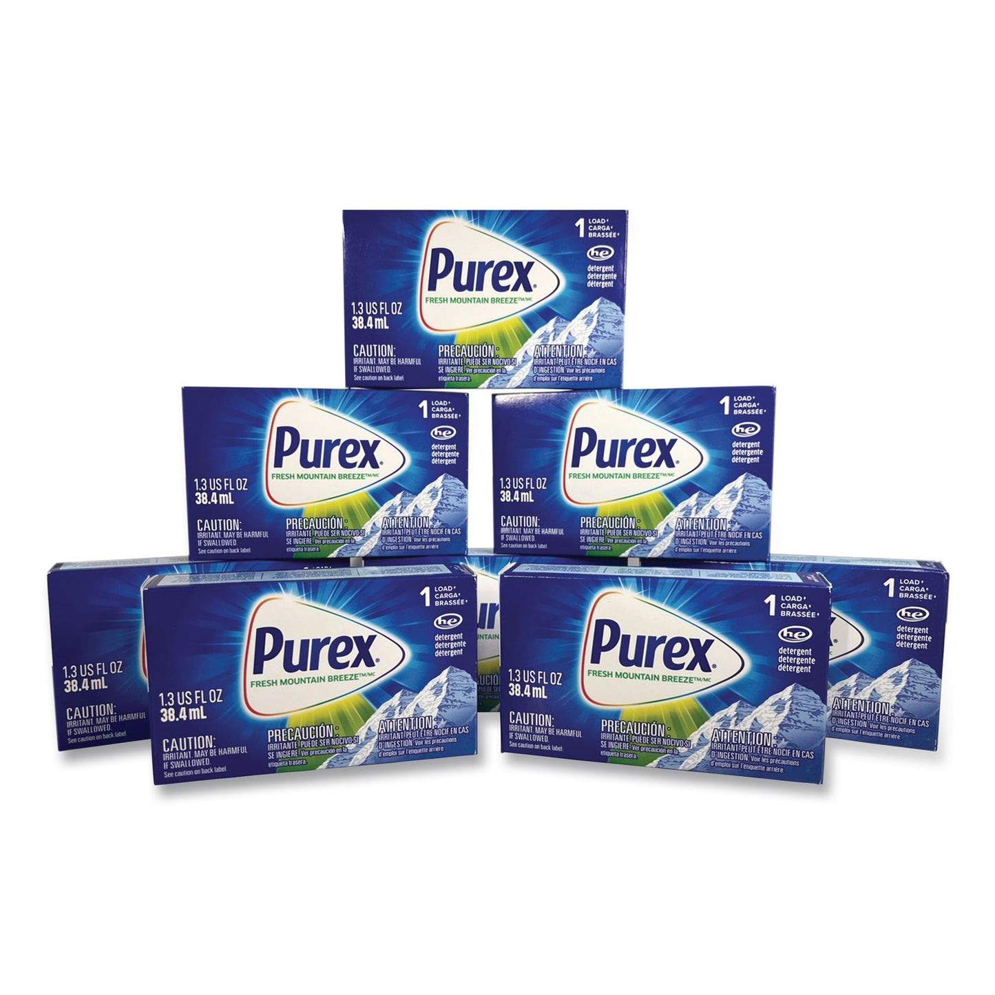 Purex® Coin Vending Liquid Laundry Detergent, Fresh Mountain Breeze, 1.3 oz Vend Box, 100/Carton (VEN2979551)