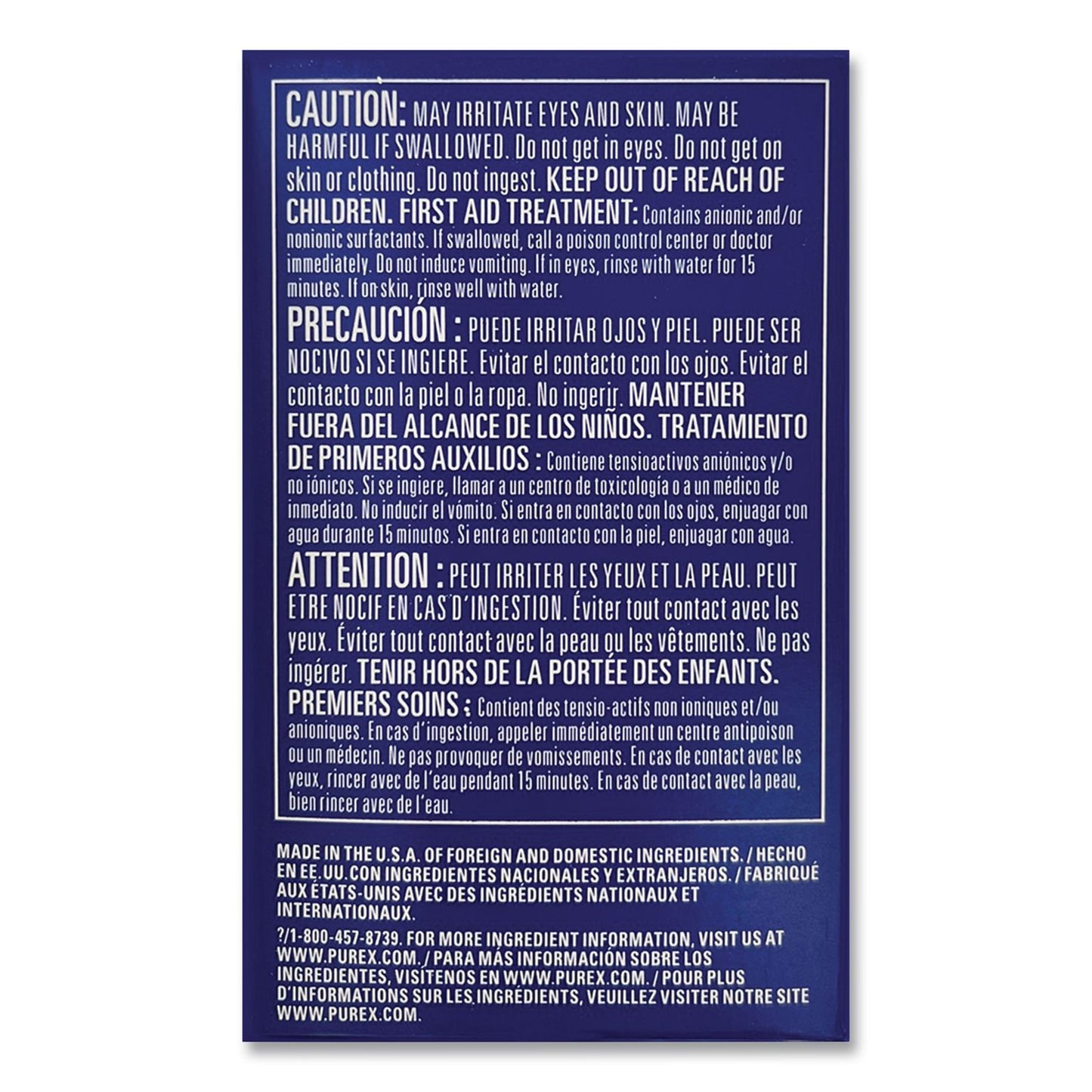 Purex® Coin Vending Liquid Laundry Detergent, Fresh Mountain Breeze, 1.3 oz Vend Box, 100/Carton (VEN2979551)