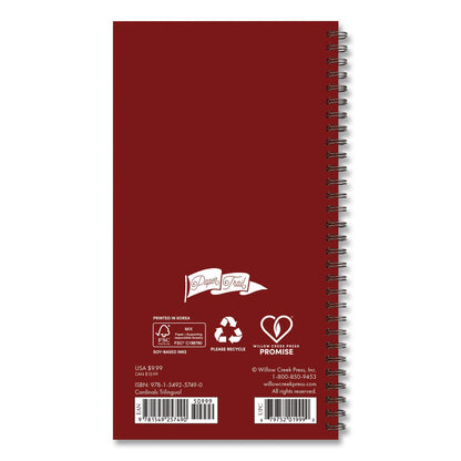 Willow Creek Press Cardinals (Trilingual) Weekly/Monthly Planner, 6.5 x 3.5, Multicolor Cover, 12-Month (Jan to Dec): 2026 (WPR57490)