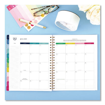 AT-A-GLANCE® Simplified Planner by Emily Ley: Academic Weekly/Monthly Book, 11 x 8.5, Lilac Plaid Cover, 12-Month: July 2025 to June 2026 (AAGEL39901A26)