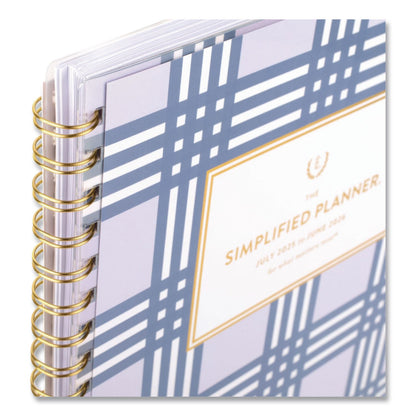AT-A-GLANCE® Simplified Planner by Emily Ley: Academic Weekly/Monthly Book, 11 x 8.5, Lilac Plaid Cover, 12-Month: July 2025 to June 2026 (AAGEL39901A26)