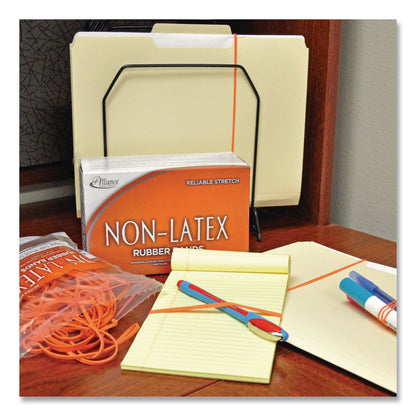 Alliance® Non-Latex Rubber Bands, Assorted Sizes, Orange, 125/Pack (AIP37548)