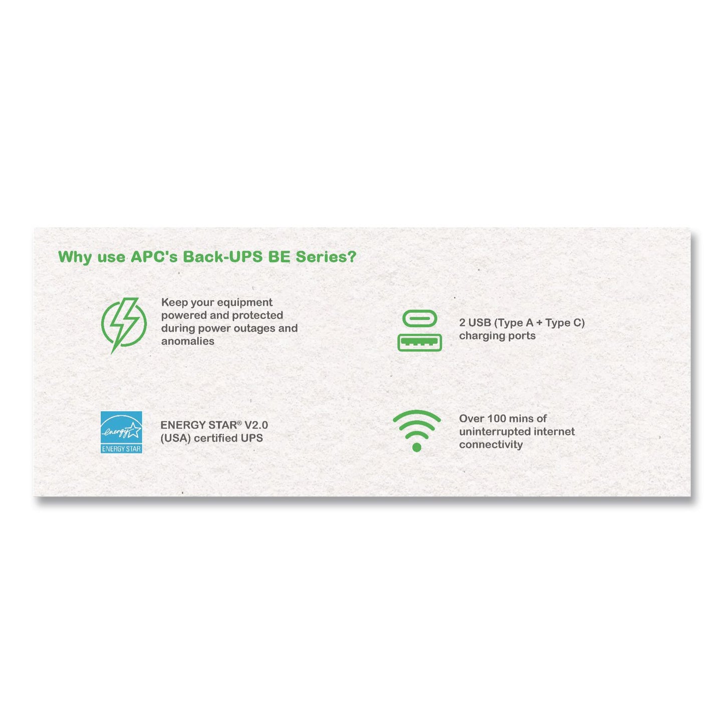 APC® Back-UPS BE900G3 Battery Backup System, 8 Outlets, 900 VA, 490 J (APABE900G3)