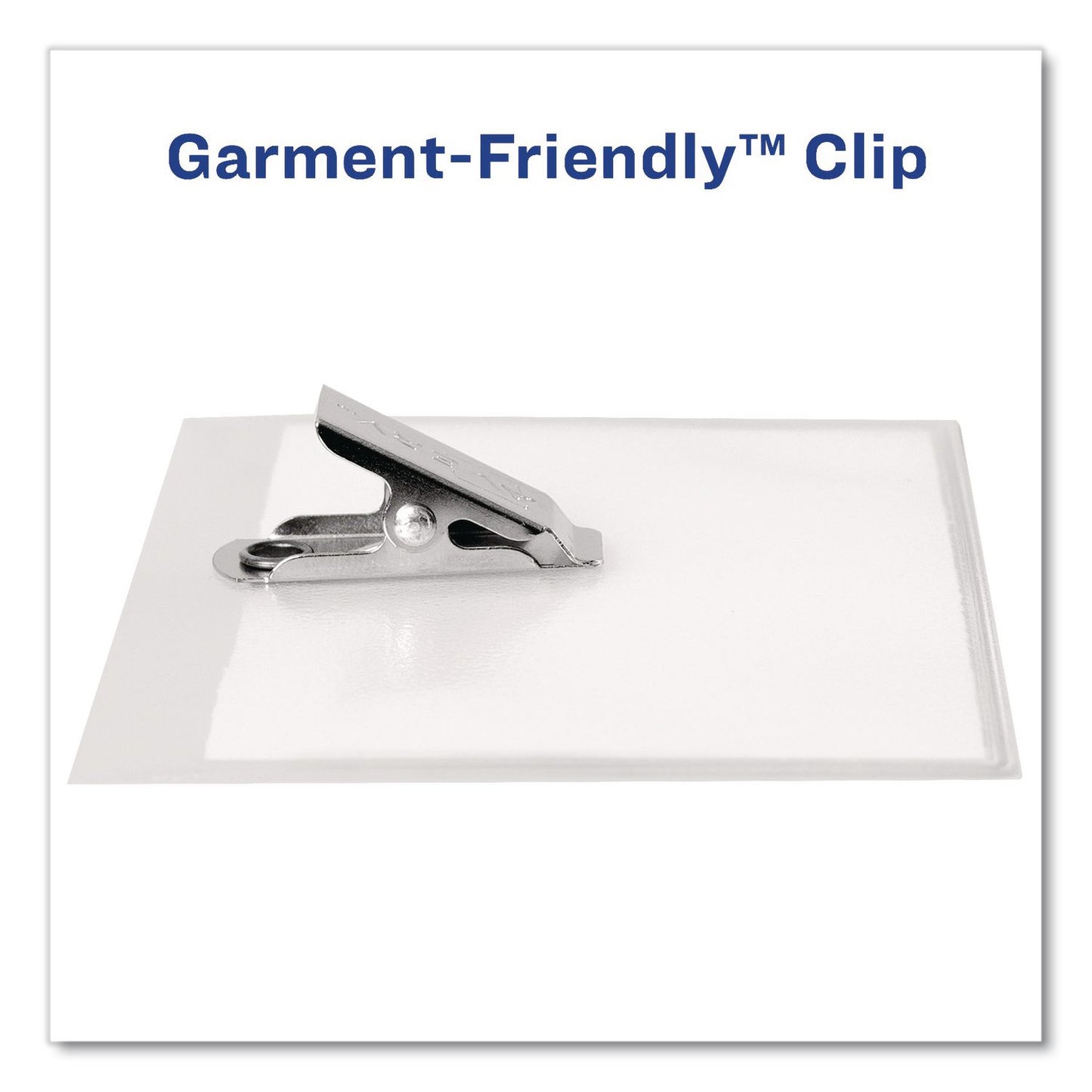 Avery® Heavy-Duty Badge Holders, Vertical, 2.25 x 3.5 Holder, Clear, 50/Box (AVE2920)