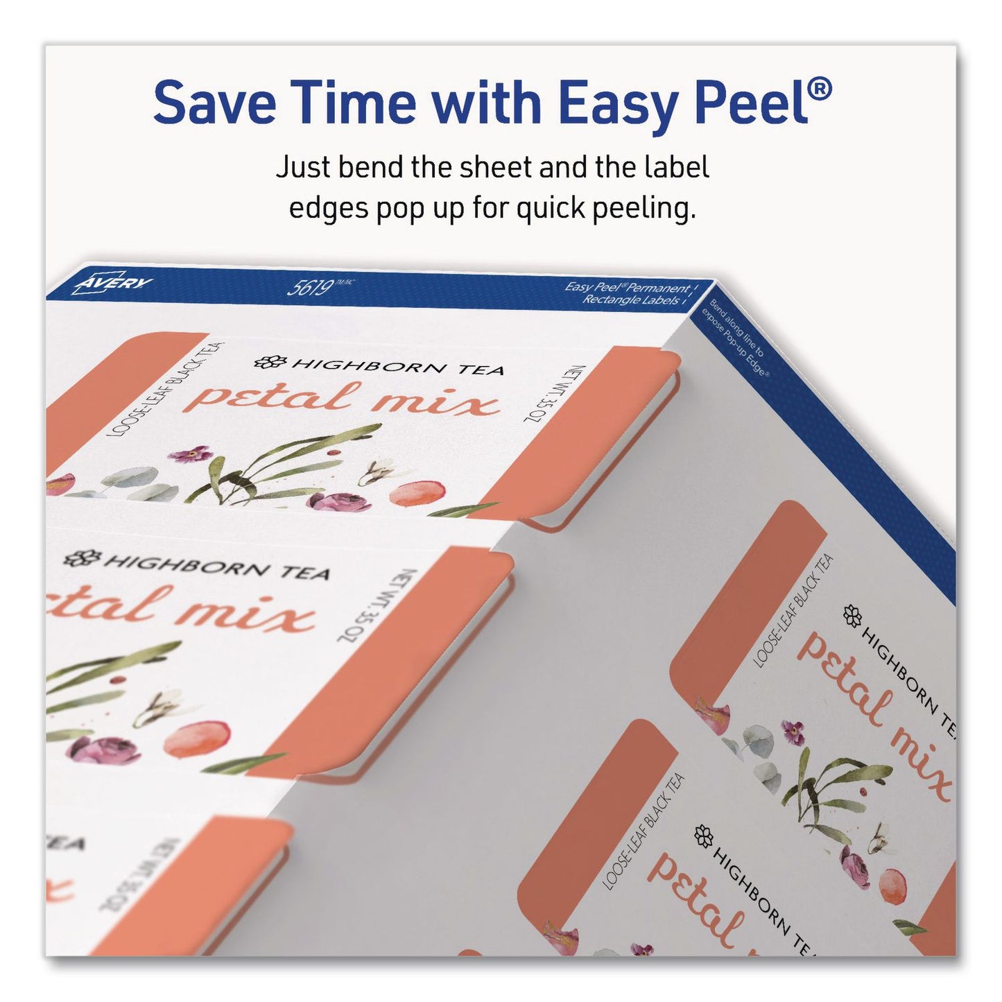 Avery® Rectangular Labels with Sure Feed Technology, Inkjet/Laser, 2 x 3, Matte White, 8 Labels/Sheet, 25 Sheets/Pack (AVE05619)