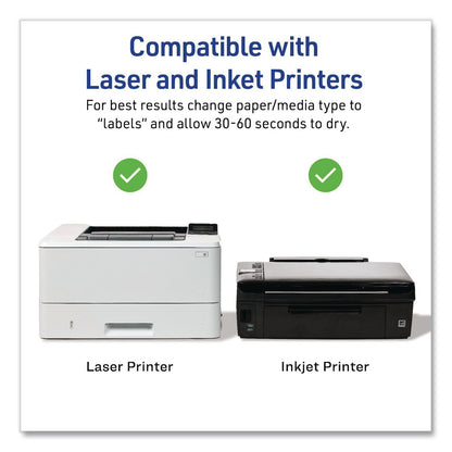 Avery® Matte Clear Address Labels with Sure Feed Technology, Inkjet/Laser, 1.33 x 4, 14/Sheet, 10 Sheets/Pack (AVE08124)