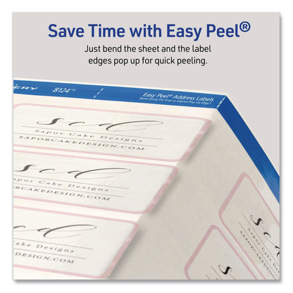 Avery® Matte Clear Address Labels with Sure Feed Technology, Inkjet/Laser, 1.33 x 4, 14/Sheet, 10 Sheets/Pack (AVE08124)