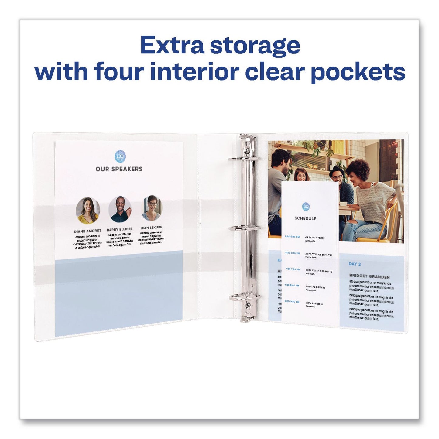 Avery® Durable View Binder with DuraHinge and EZD Rings, 3 Rings, 1.5" Capacity, 11 x 8.5, White, 12/Carton (AVE09401CT)
